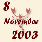 Škorpija, 8 Novembar 2003.