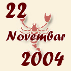 Škorpija, 22 Novembar 2004.