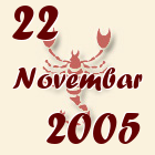 Škorpija, 22 Novembar 2005.