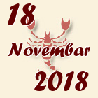 Škorpija, 18 Novembar 2018.
