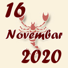 Škorpija, 16 Novembar 2020.