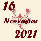 Škorpija, 16 Novembar 2021.