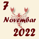 Škorpija, 7 Novembar 2022.