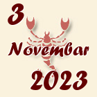 Škorpija, 3 Novembar 2023.