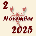 Škorpija, 2 Novembar 2025.