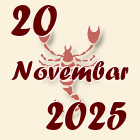 Škorpija, 20 Novembar 2025.