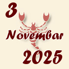 Škorpija, 3 Novembar 2025.