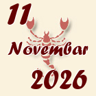 Škorpija, 11 Novembar 2026.