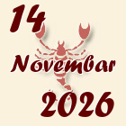 Škorpija, 14 Novembar 2026.