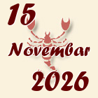 Škorpija, 15 Novembar 2026.