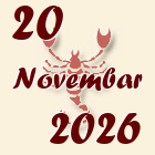 Škorpija, 20 Novembar 2026.