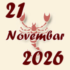 Škorpija, 21 Novembar 2026.