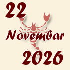 Škorpija, 22 Novembar 2026.