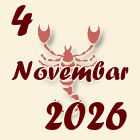 Škorpija, 4 Novembar 2026.