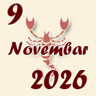 Škorpija, 9 Novembar 2026.