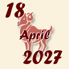 Ovan, 18 April 2027.