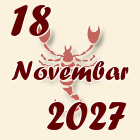Škorpija, 18 Novembar 2027.