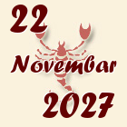 Škorpija, 22 Novembar 2027.