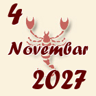 Škorpija, 4 Novembar 2027.