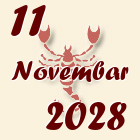 Škorpija, 11 Novembar 2028.