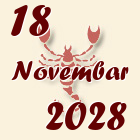 Škorpija, 18 Novembar 2028.