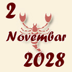 Škorpija, 2 Novembar 2028.