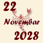Škorpija, 22 Novembar 2028.