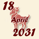 Ovan, 18 April 2031.