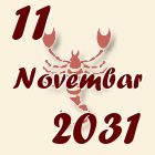 Škorpija, 11 Novembar 2031.