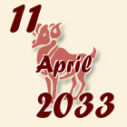 Ovan, 11 April 2033.