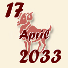 Ovan, 17 April 2033.