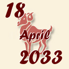 Ovan, 18 April 2033.