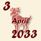 Ovan, 3 April 2033.