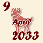 Ovan, 9 April 2033.