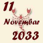 Škorpija, 11 Novembar 2033.