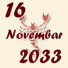 Škorpija, 16 Novembar 2033.