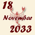 Škorpija, 18 Novembar 2033.