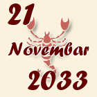 Škorpija, 21 Novembar 2033.