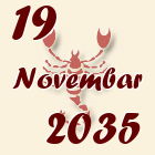Škorpija, 19 Novembar 2035.