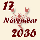 Škorpija, 17 Novembar 2036.