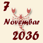 Škorpija, 7 Novembar 2036.