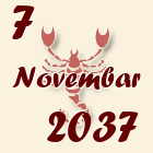 Škorpija, 7 Novembar 2037.
