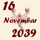 Škorpija, 16 Novembar 2039.