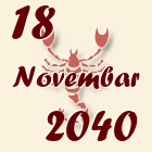 Škorpija, 18 Novembar 2040.