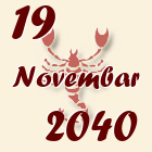 Škorpija, 19 Novembar 2040.