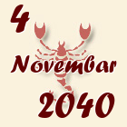 Škorpija, 4 Novembar 2040.