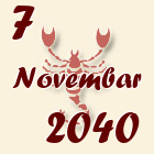 Škorpija, 7 Novembar 2040.