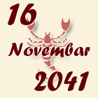 Škorpija, 16 Novembar 2041.