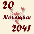 Škorpija, 20 Novembar 2041.