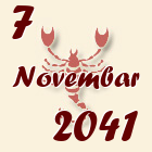 Škorpija, 7 Novembar 2041.
